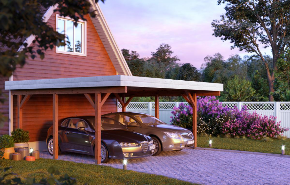 Carport bois 20,6m² expo